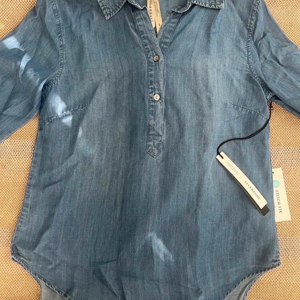 Liverpool Blue Button Down Shirt